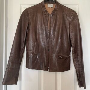 Armani Brown Leather Jacket